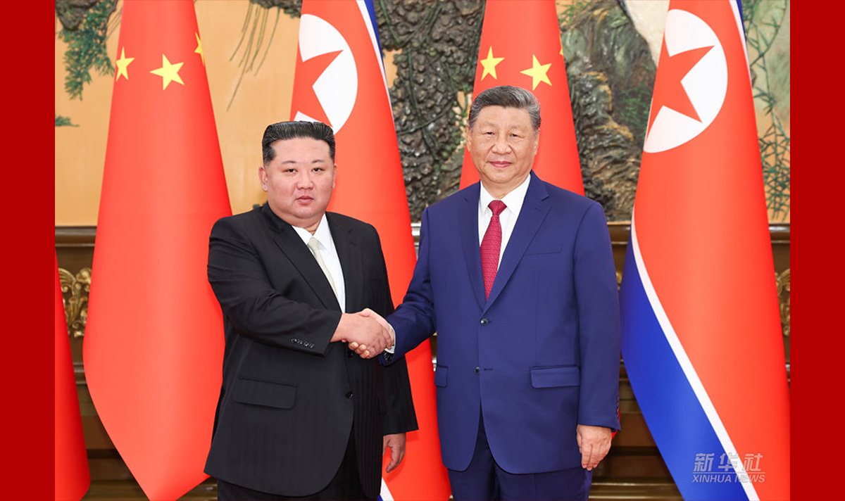 習近平同朝鮮勞動黨總書記、國務委員長金正恩會談